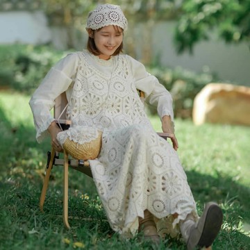 鏤空背心洋裝（不含內襯）609644