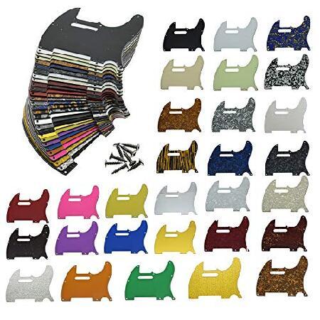 Guitar Parts Hole Tele Scratch Plate with Screws Guitar Pickguard Various Colors for Fender Telecaster (Color: Dark Brown Tortoise)