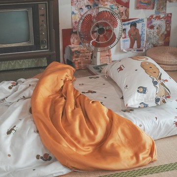 星際喵子 薄床包兩用被組(100支) 100%天絲 禮盒包裝 台灣製