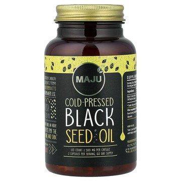 Maju Superfoods, 有機黑籽油，1000 毫克，120 粒（每粒軟膠囊 500 毫克）