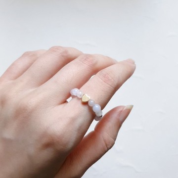 漫步雲端 天然晶石食指戒(薰衣草紫水晶.藍紋瑪瑙.藍月光)恢復