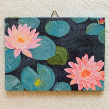 3: 4 Art Panel No.40 / 睡蓮和雨蛙