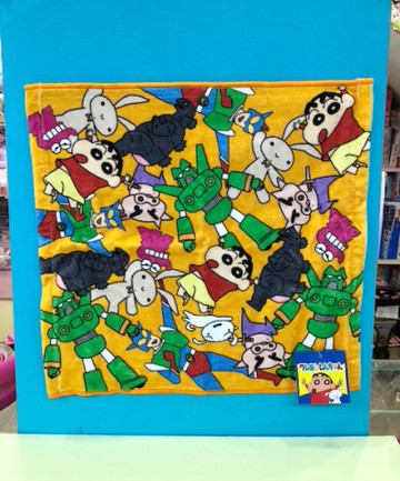 【震撼精品百貨】蠟筆小新_Crayon Shin-chan~小新小方巾-橘色#29172