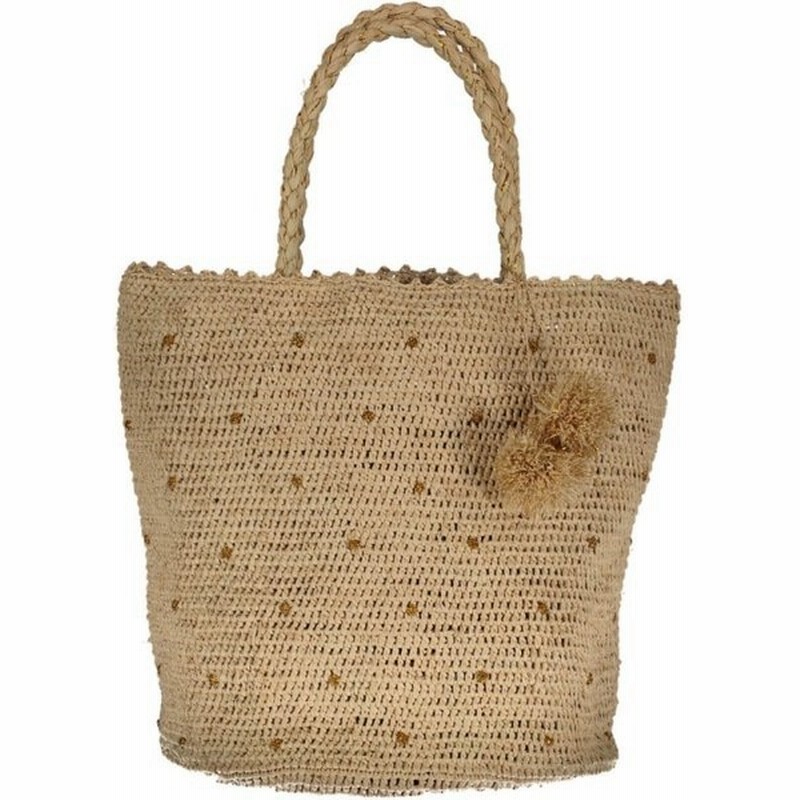 フランス Obiobi Paris ラフィアバッグ L ナチュラル ゴールドドット かごバッグ 水玉 ビッグトート かぎ編み 天然素材 ハンドメイド おでかけ 通販 Lineポイント最大0 5 Get Lineショッピング