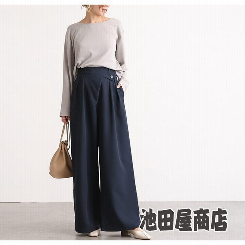 ワイドパンツルック 代 30代 40代 50代 レディース ファッション 女性 春 冬 秋 ラップデザインパンツ ワイドパンツ アシンメトリー 春 秋冬 通販 Lineポイント最大0 5 Get Lineショッピング