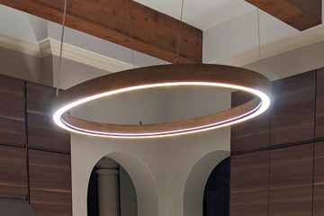 橢圓形吊燈，現代吊燈，木製吊燈，吊燈吊燈