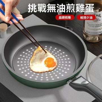 【拼全臺灣最低價格】奧德仕 晶鑽陞級 不粘鍋 煎鍋 平底鍋 輔食 煎蛋 油煙 燃氣 竈電磁爐 通用【可開發票】