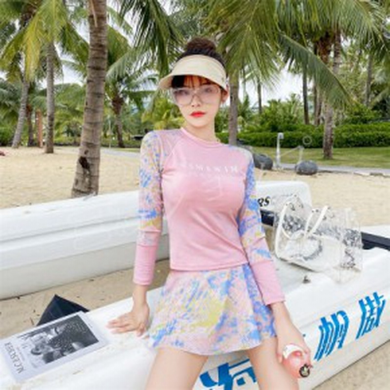 人気 水着 レディース 体型カバー 水着2点セット 長袖 水着 体型カパー 可愛い 水着 レディース 2点セット かわいい 水着セット ショート 通販 Lineポイント最大1 0 Get Lineショッピング