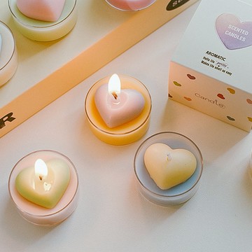 🧡快速出貨【COZY PLUS+】彩色愛心香氛蠟燭二入組JAN27#FRA099 禮物 居家裝飾 生日禮物 交換禮 婚禮小物 情人節禮物 香氛
