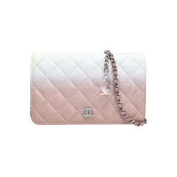 CHANEL 香奈兒 粉色漆皮 O mbre WOC 鍊帶 肩背包 【二手名牌BRAND OFF】