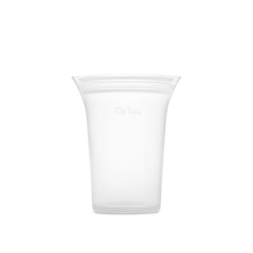 【ZipTop】美國白金矽膠袋-24oz/710ml杯型袋(L) 岩石灰