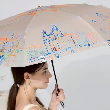 德國boy全遮光防曬晴雨傘(漫遊捷克-杏)