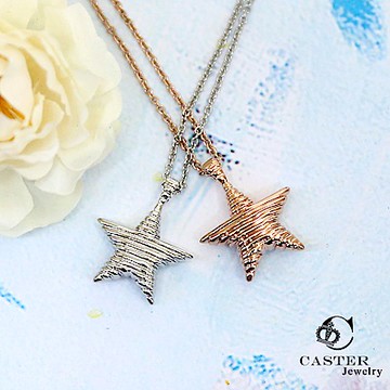 日本 凱斯特 CASTER 星光閃閃 時尚銀項鍊 防抗過敏 SUS316L頂級不鏽鋼飾品