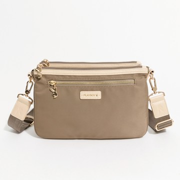 PLAYBOY - 斜背包  My Way系列 - 卡其色