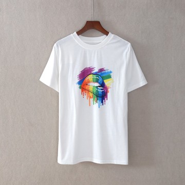 修身圓領棉卡通印花青春街頭休閑T恤衫顯瘦