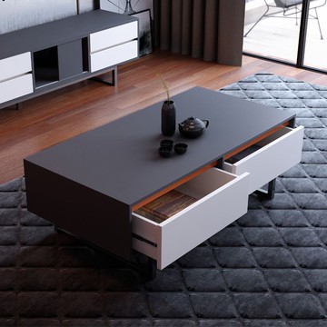 意式極簡茶幾電視櫃套裝家具北歐現代簡約客廳小戶型網紅輕奢茶桌