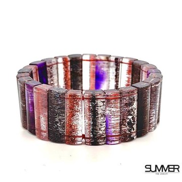 買1送2【SUMMER寶石】收藏級滿礦彩超七手排91.3g (24mm)買就送插座鹽燈+電動攪拌咖啡杯