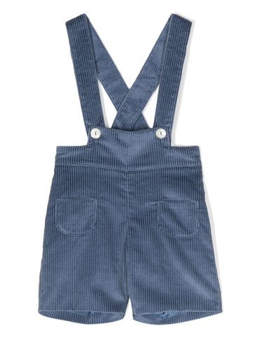 Mariella Ferrari - corduroy cotton dungarees - kids - Cotton/Acetate/Viscose - 6 mth - Blue