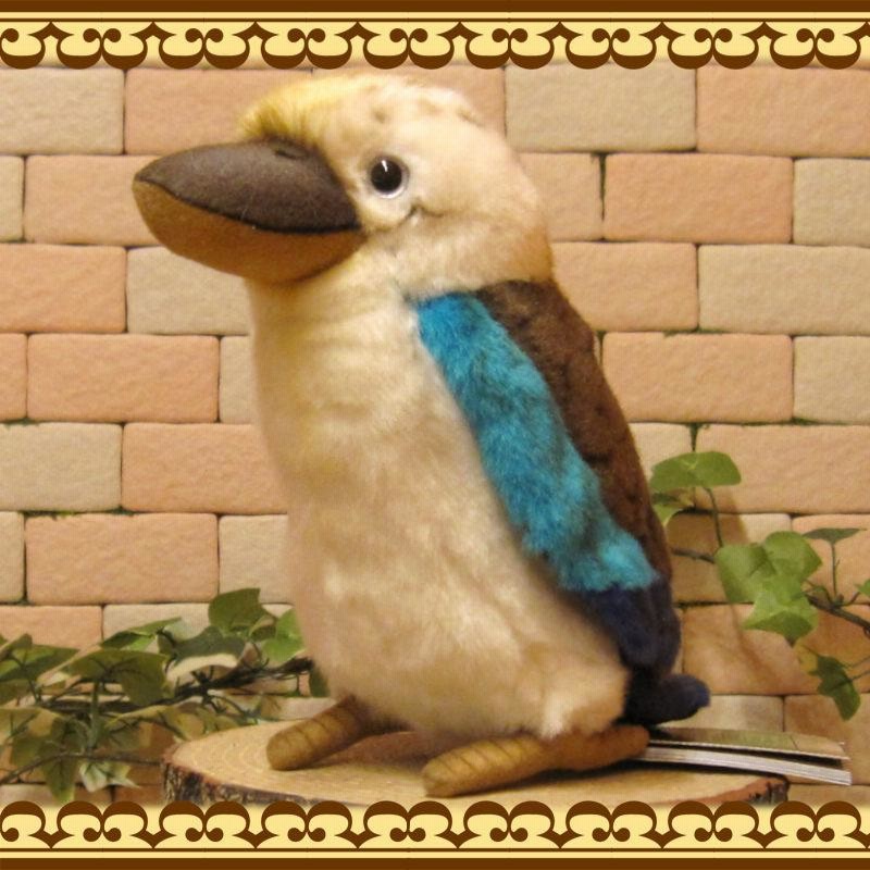 置物 動物 可愛い 鳥の置物 アオバネワライカワセミ リアル