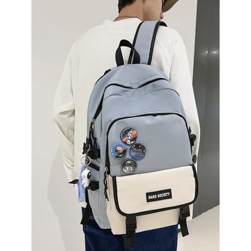 潮牌背包男日系大容量雙肩包學生時尚潮流輕便高初中生書包女護肩