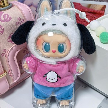 🧸台灣現貨 三麗鷗聯名系列保護殼 亞克力保護殼 透明保護殼 新款LABUBU保護殼 拉布布 泡泡瑪特 玩偶保護 防塵殼