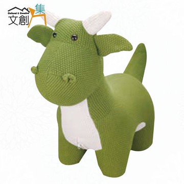 文創集 凱雪針織布料大頭龍造型椅凳