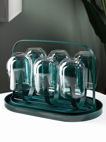 水杯杯架托盤家用放茶杯杯架子置物架收納玻璃杯瀝水茶具創意倒掛