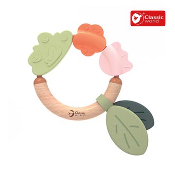 【德國 classic world 客來喜經典木玩】森林漫步多感官手握固齒器