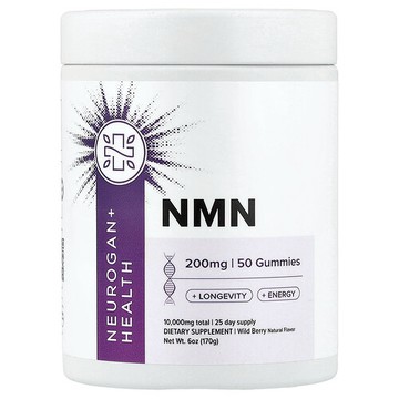 Neurogan Health, β-煙酰胺單核苷酸軟糖，野生漿果味，200 毫克，50 粒