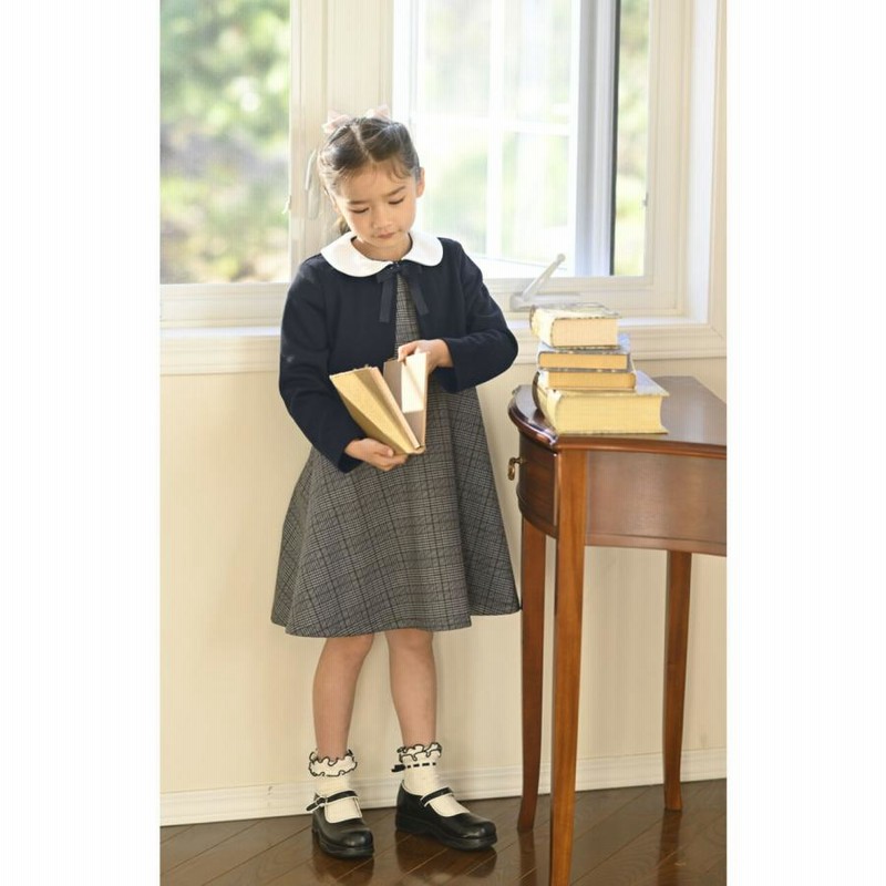 セレモニー】格子チェックワンピースセット（マキシ・ロング