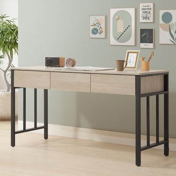 MUNA家居  司曼特5尺鐵架書桌/附USB插座  151.3X57.3X79.7cm