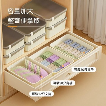 台灣出貨 內衣收納盒 襪子收納盒 內褲收納盒 衣櫥收納盒 收納盒有蓋 防塵防蟲 加厚收納盒 內衣褲分格收納盒 領帶收納