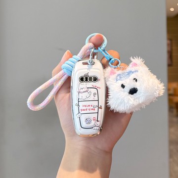 奧迪 AUdi 可愛小狗 鑰匙套 RS7 Q4 Q7 Q8 A4 A5 A6 ETRON RS3 A3 GT 鑰匙殼