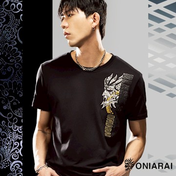 鬼洗 BLUE WAY – 黑標-極致闇光和藝術半鬼文字短TEE