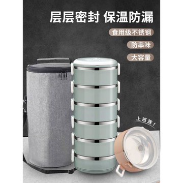 分格獨層密封飯盒多層保溫便當盒食用級不銹鋼學生日式大號5層6層