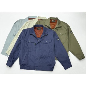 出口日單春夏純棉夾克吸濕透氣短款多兜休閑外套寬松復古工裝上衣