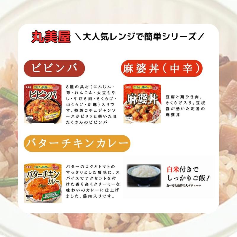 レトルト食品 詰め合わせ 常温保存 惣菜 丼 丸美屋 ごはん付き シリーズ 6種 レトルトご飯