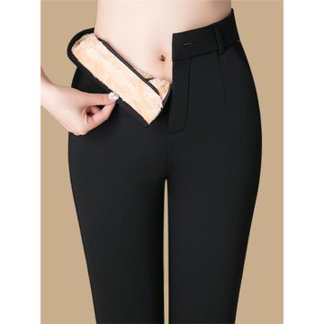 媽媽褲子冬季2025新款高腰中年女士長褲冬外穿加絨九分中老年女褲