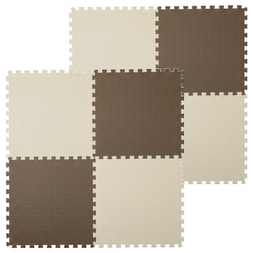 極厚雙色大地墊 附雙邊條  64 x 64 x 2cm  巧克力米咖  8片