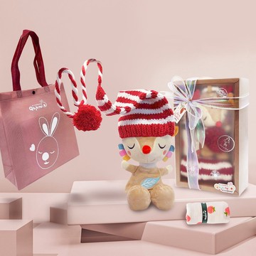 【客製】歡樂小禮盒-冬季限定聖誕彌月禮(滿月新生兒生日禮)