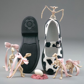 經典花瓣厚底鞋 乳牛紋 | inooknit 專為亞洲女生設計的針織鞋