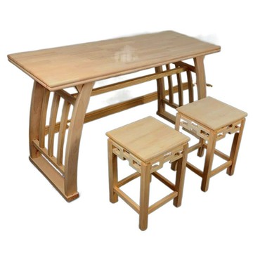 實木桌培訓輔導專用雙人馬鞍桌幼兒學生課桌椅中式仿古書法桌批發[DD120109]