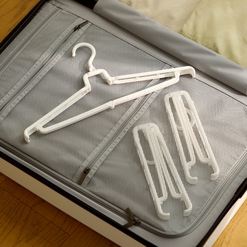 日本 霜山 日本製旅行便攜式折疊衣架 6入組