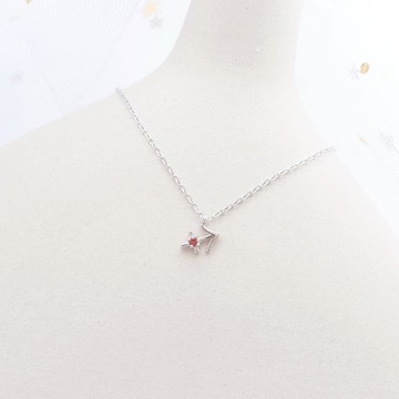 射手座925純銀天然石星座項鍊