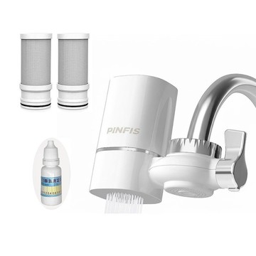 【品菲特PINFIS】龍頭式除氯抑菌淨水器(含除氯試劑+2活性碳濾心)