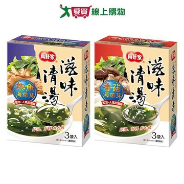 真好家海帶嫩芽湯系列3包入(柴魚/香菇)【愛買】