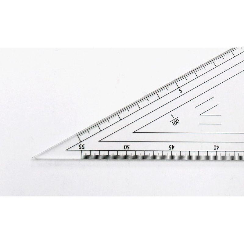 ウチダ 三角定規 24cmx2 縮尺目盛付