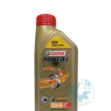 《油工坊》Castrol Power 1 15w40 4T 合成 機油 JASO MA2 輕檔車