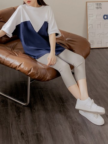 涼感．舒涼彈力繽紛多色窄管美型七分褲