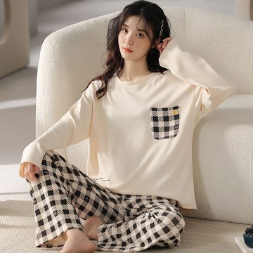 可可裡🌺睡衣女秋冬爆款長袖長褲胖mm學生可愛休閒卡通套頭家居服